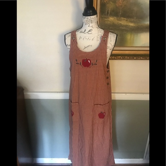Mandal Bay Women’s Petite Apple Gingham Dress S/P - Picture 1 of 7
